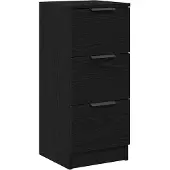 vidaXL Sideboard 2 stk. Schwarz Eichen-Optik 30 x 30 x 70 cm