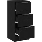 vidaXL Sideboard Schwarz Eichen-Optik 30 x 30 x 70 cm Holzwerkstoff