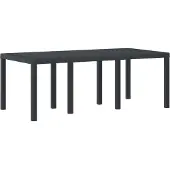 vidaXL Wetterfester Gartentisch Anthrazit 200 x 100 x 73 cm