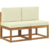 vidaXL 2 Stück Outdoor Mittelsofa Massivholz Akazie