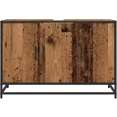 vidaXL Badezimmerschrank Altholz 90 x 33 x 60 cm Holzwerkstoff