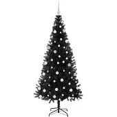 vidaXL Weihnachtsbaum Schwarz 180 cm PVC