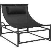 Syfax Gartenliege Anthrazit 87x74x73 cm Stahl und Textilene