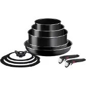 Tefal Easy Cook & Clean L1539053, Rund, Allzweckpfanne, Schwarz, Titan, Aluminium, Thermo-Punkt