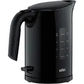 Braun PurEase WK 3000 BK, 1 l, 2200 W, Schwarz, Wasserstandsanzeige, Filterung
