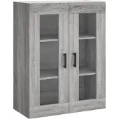 vidaXL Highboard Grau Sonoma 69,5x34x180 cm Holzwerkstoff