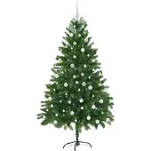 vidaXL Weihnachtsbaum mit 300 LEDs mit Ständer Grün 180 cm PE