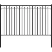 vidaXL Spitzenzaun BAARLO 200 x 166 cm Pulverbeschichteter Stahl