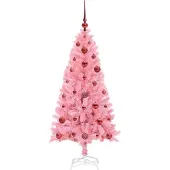 vidaXL Weihnachtsbaum Rosa 120 cm PVC