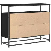 vidaXL Sideboard Schwarz Eichen-Optik 100 x 35 x 80 cm Holzwerkstoff