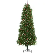 vidaXL Weihnachtsbaum mit 300 LEDs mit Ständer Grün 240 cm PE