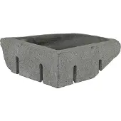 vidaXL Waschbecken Grau (30-37) x (30-37) x 12 cm Flussstein