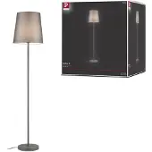 Paulmann Stehlampe Stellan, grau, Höhe 161 cm, Stoff/Metall