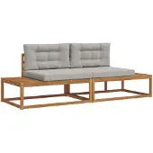 vidaXL Outdoor-Sofagarnitur Massives Akazienholz und Polyester