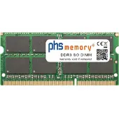 PHS-memory 16GB DDR3 für Asus X756UA-TY013T RAM SO DIMM PC3L-12800S, 16 GB, 1 x 16 GB, DDR3, 1600 MHz, 204-pin SO-DIMM