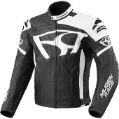 MUGENRACE Aggressore Motorrad Lederjacke, schwarz/weiß, 56