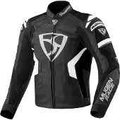 MUGENRACE Marcus Motorrad Lederjacke, schwarz/weiß, 56