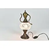 Halay Handgemachte türkische Ibrik-Tischlampe, rosarosa orientalischer Dekanter-Nachtlampen-Stimmungslampe