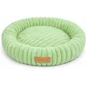 Dogeste Donut Hundebett 60 cm rund, flauschiges Hundekissen, waschbar, rutschfester Boden
