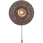 Good&Mojo Wandlampe Arizona, rot, Ø 50 cm, Bambus, Stecker