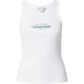 Calvin Klein Jeans Damen Rippstrick Weste Bright White