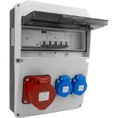 Doktorvolt Baustromverteiler 16A 400V CEE Stromverteiler 2x230V mit Siemens Sicherungen robustes Gehäuse DV-5534-D