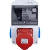 Doktorvolt Wandverteiler XS 32A 2x230V IP44 Stromverteiler Komplett Verdrahtet DV-5084-D