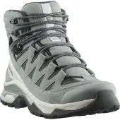 Salomon Wanderschuh "QUEST ECHO GORE TEX", Damen, Gr. 39, grün milieu, icicle, urban chic, Leder, Textil, Schuhe Wanderschuh, wasserdicht