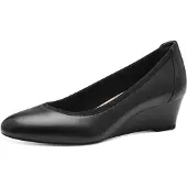 Tamaris Damen Pumps/ Keilpumps Schwarz Glattleder Größe: 38