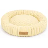 Dogeste Donut Hundebett 50 cm rund, flauschiges Hundekissen, waschbar, rutschfester Boden