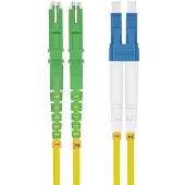 Helos LWL Patchkabel E2000 APC (LSH)/LC Duplex 9/125μm OS2 gelb 10,0m