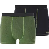 Jan Vanderstorm Retro Pants "2er Pack Retropants RUNESTAD", Herren, Gr. L-XL, schwarz (schwarz grün), Obermaterial: 100% Baumwolle CO., Unterhosen Retro Pants