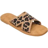 Roxy Sandale "Andreya Leo", Damen, Gr. 10 (41), leopard print, Obermaterial: 100% Polyester, Futter: 100% Polyester, Laufsohle: 100% TPR., Schuhe Sandale