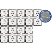 ETT 18x Schutzkontakt-Steckdose "Flair", 250V/16A, UP, Klemmanschluss, weiß, matt