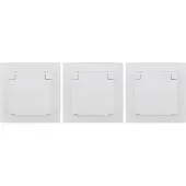 McPower Schutzkontakt-Steckdose Flair 250V/16A UP IP44 weiß 3er-Pack