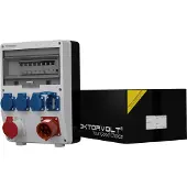 Doktorvolt Stromverteiler TD-S/FI 1x16A 4x230V mit 32A Anbaustecker 2534