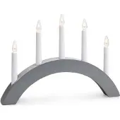Markslöjd Kerzenleuchter ATLE grau, 5 Lampen, 40cm