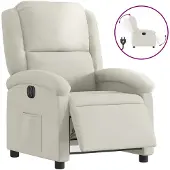 vidaXL Relaxsessel Elektrisch Creme Samt