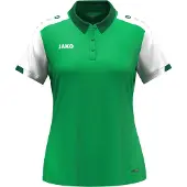Jako Damen Polo Dynamic 6370D-204 M - Grün/Weiß/Dunkelgrün - M