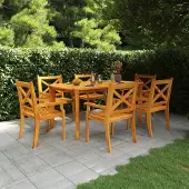 The Living Store Gartentisch 160x90x75 cm Massivholz Akazie