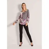 MADELEINE "Blusenshirt Viskosebluse mit floralem Muster-Mix" Mustermix