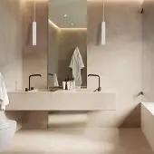 Milagro Porter 1xGU10 8W weiße Röhren-Badezimmer-Pendelleuchte