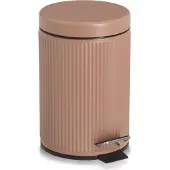 Zeller Kosmetikeimer PRESENT "Badezimmereimer", braun (mocca), H:26cm Ø:17cm, Kunststoff, Metall, Mülleimer, Kosmetikeimer, Herausnehmbarer Inneneimer, 3 Liter
