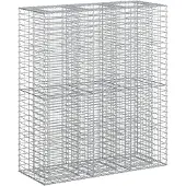 Syfax Gabionen-Hochbeet 2 stk. 130 x 50 x 150 cm Verzinkter Stahl