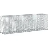 Syfax Gabionen-Hochbeet 2 stk. 250 x 50 x 80 cm Verzinkter Stahl
