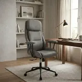 CLP Bürostuhl Siddar, extra hohe Rückenlehne, breiter Sitz, Komfortpolster, Kunstleder, 52 cm, 135 kg
