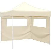 Syfax Party-Zelt 291 x 291 x 315 cm Creme Oxford-Stoff