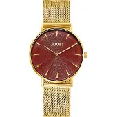 JOOP! Quarzuhr JOOP, gold (goldfarben, rot, rot), Armbanduhren, Damen, goldfarben, Quarzuhr, Armbanduhr, Damenuhr, analog, Edelstahlarmband