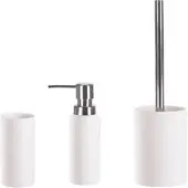 Kleine wolke Badaccessoire-Set "Pur", weiß, Keramik, Badaccessoires-Sets, Badaccessoire-Set