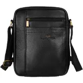 Peterson Lederhandtasche für Herren mit Reißverschlusstasche -